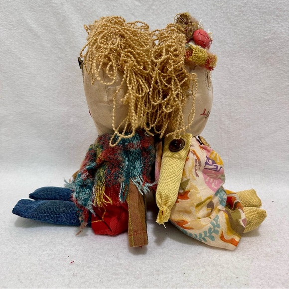 Handcrafted Upcycled Companion Dolls slow stitch buttons, laces & brocade Gifts - Picture 11 of 12